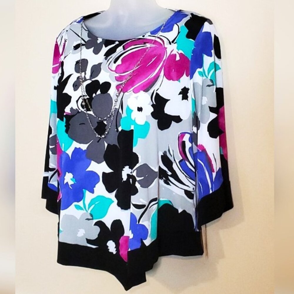 Alfred Dunner Tunic Blouse NWT 1X - Picture 2 of 9